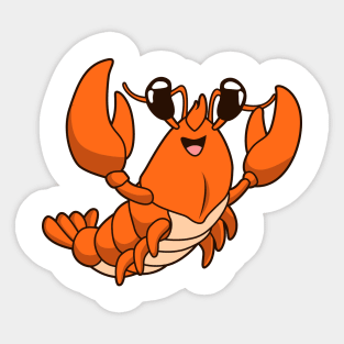 Kawaii lobster Sticker